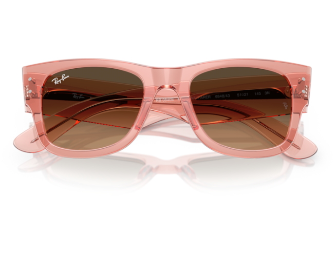 P&auml;ikeseprillid Ray-Ban Mega Wayfarer Transparent Pink Light Brown Gradient Black