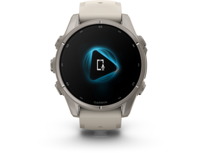 Spordikell Garmin fenix 9 43mm Standard - Titanium with Fog Grey Silicone Band