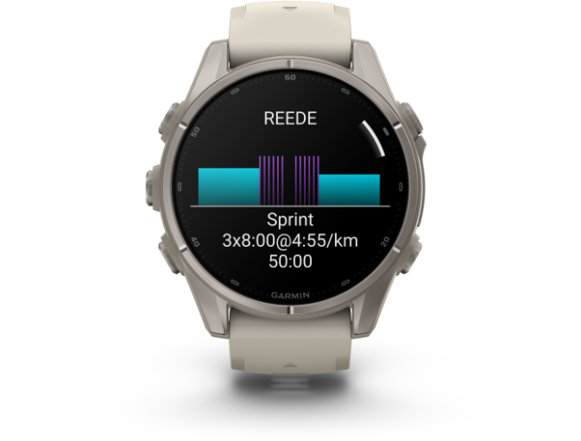 Spordikell Garmin fenix 9 43mm Standard - Titanium with Fog Grey Silicone Band