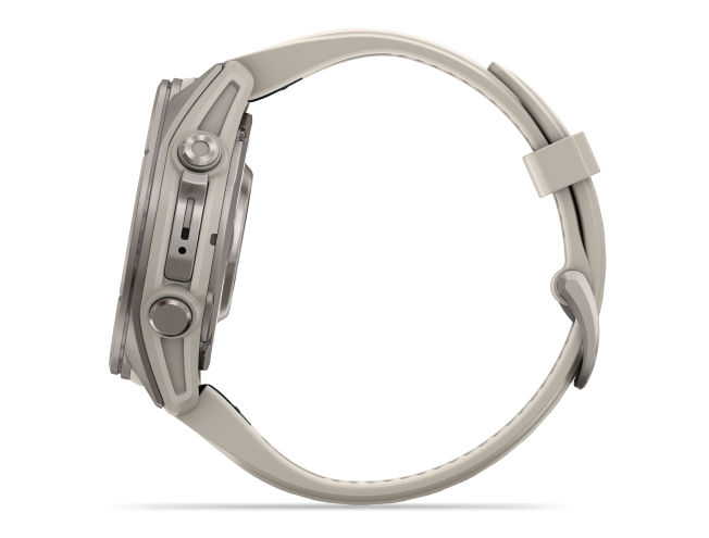 Spordikell Garmin fenix 9 43mm Standard - Titanium with Fog Grey Silicone Band