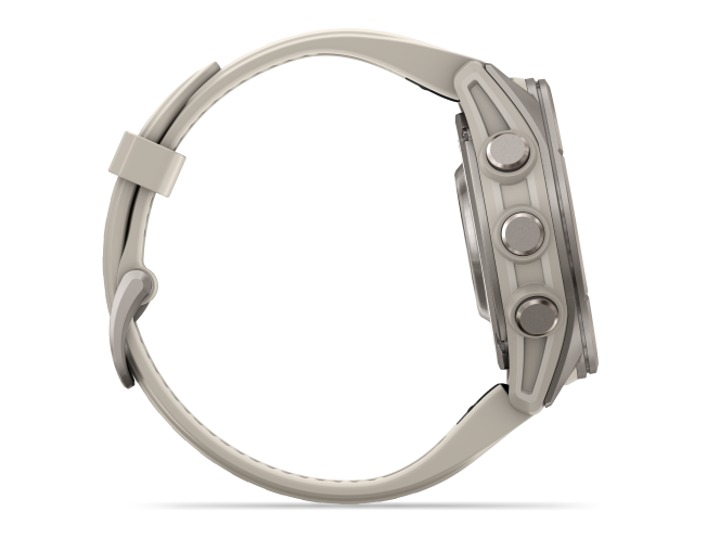 Spordikell Garmin fenix 9 43mm Standard - Titanium with Fog Grey Silicone Band