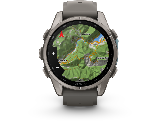 Spordikell Garmin fenix 9 43mm Standard - Titanium with Pebble Grey Silicone Band