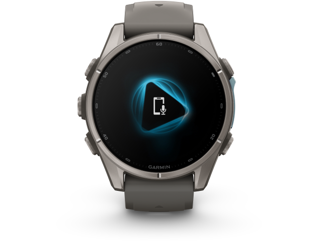 Spordikell Garmin fenix 9 43mm Standard - Titanium with Pebble Grey Silicone Band
