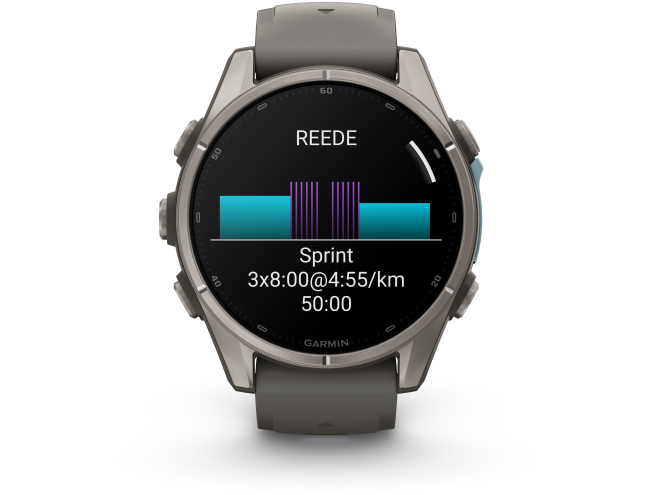 Spordikell Garmin fenix 9 43mm Standard - Titanium with Pebble Grey Silicone Band