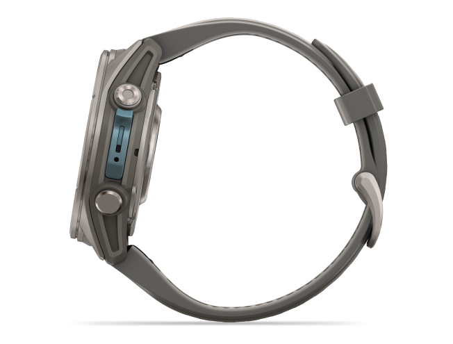 Spordikell Garmin fenix 9 43mm Standard - Titanium with Pebble Grey Silicone Band