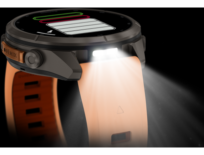 Spordikell Garmin fenix 9 43mm Pro inReach - Titanium with Shell Pink/Autumn Orange Silicone Band