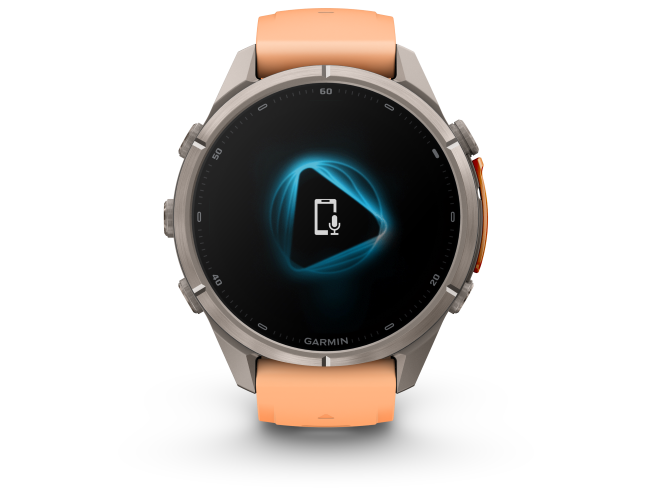 Spordikell Garmin fenix 9 43mm Pro inReach - Titanium with Shell Pink/Autumn Orange Silicone Band