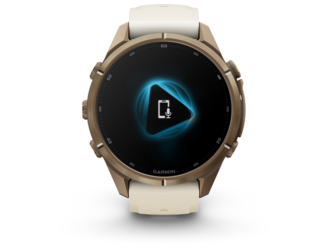 Spordikell Garmin fenix 9 43mm Pro inReach - Autumn Gold Titanium with Cream/French Grey Silicone Band
