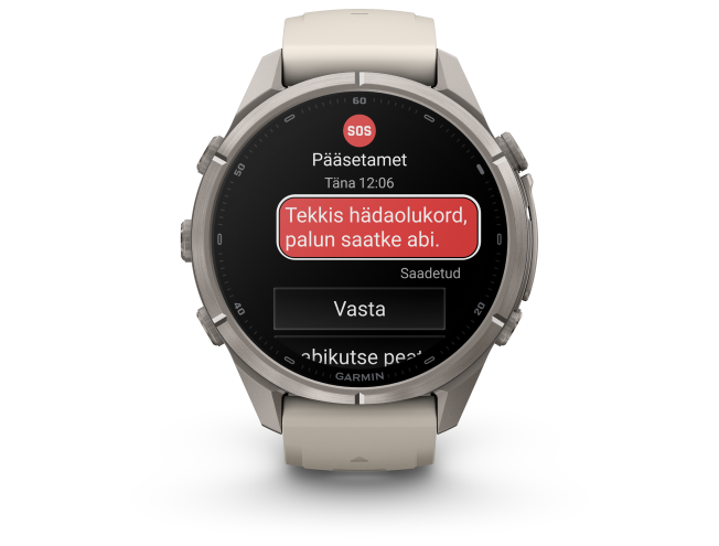 Spordikell Garmin fenix 9 43mm Pro - Titanium with Fog Grey/Dark Sandstone Silicone Band
