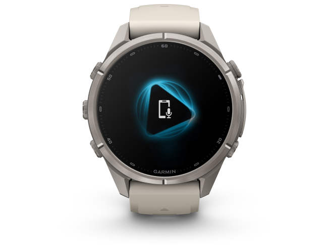 Spordikell Garmin fenix 9 43mm Pro inReach - Titanium with Fog Grey/Dark Sandstone Silicone Band