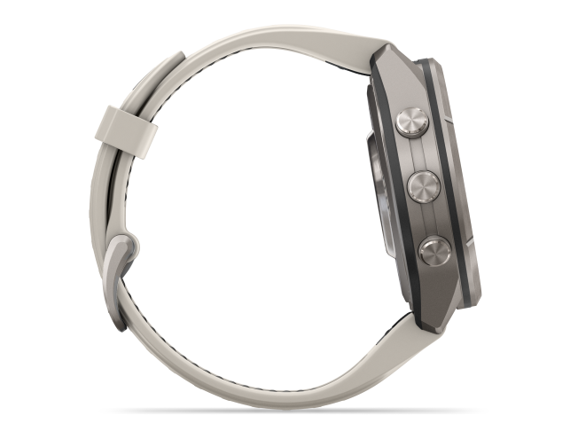 Spordikell Garmin fenix 9 43mm Pro inReach - Titanium with Fog Grey/Dark Sandstone Silicone Band