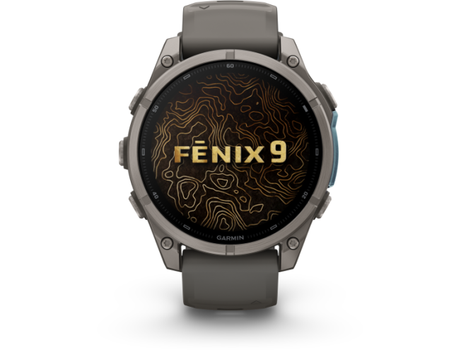 Spordikell Garmin fenix 9 47mm Standard - Titanium with Pebble Grey Silicone Band