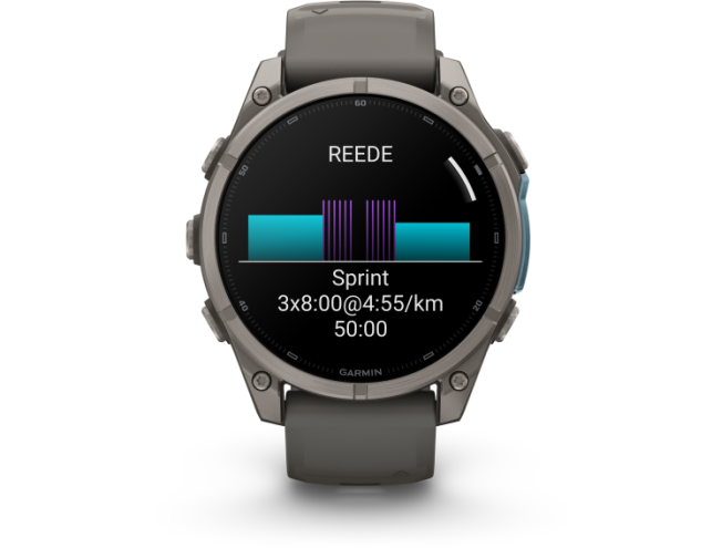 Spordikell Garmin fenix 9 47mm Standard - Titanium with Pebble Grey Silicone Band