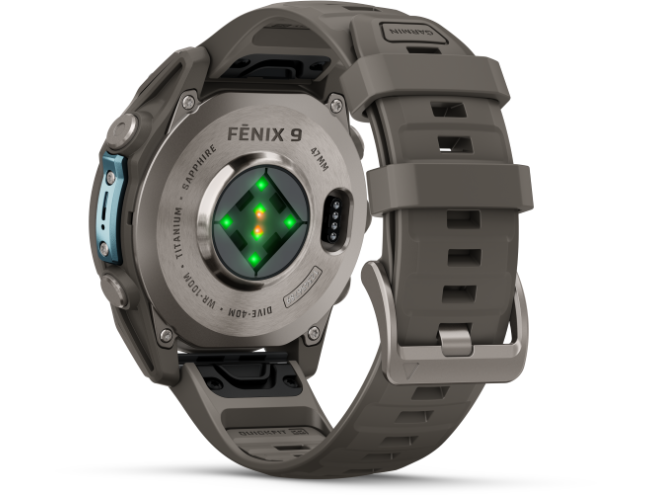 Spordikell Garmin fenix 9 47mm Standard - Titanium with Pebble Grey Silicone Band