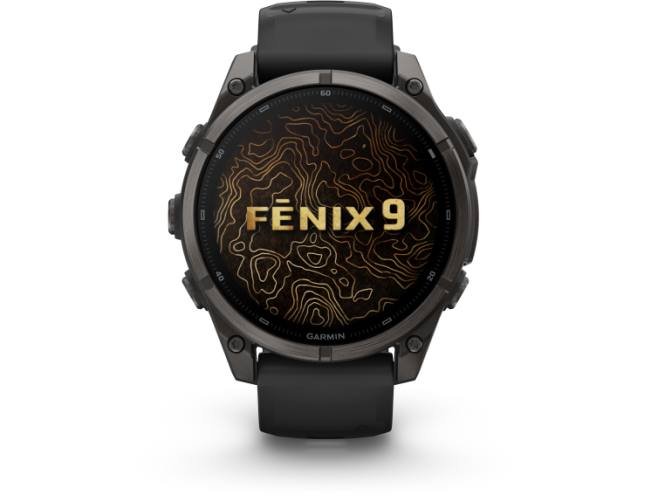 Spordikell Garmin fenix 9 47mm Standard - Carbon Grey DLC Titanium with Black Silicone Band