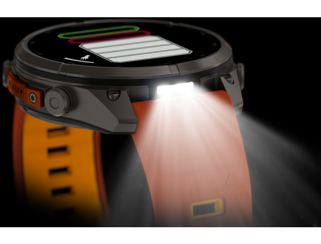 Spordikell Garmin fenix 9 47mm Pro inReach - Titanium with Autumn Orange/Spark Orange Silicone Band