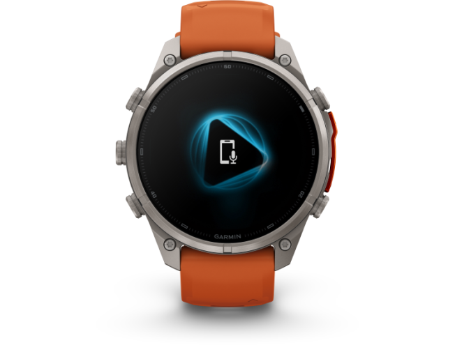 Spordikell Garmin fenix 9 47mm Pro inReach - Titanium with Autumn Orange/Spark Orange Silicone Band
