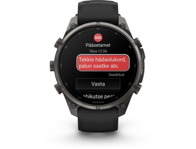 Spordikell Garmin fenix 9 47mm Pro inReach - Carbon Gray DLC Titanium with Black/Pebble Grey Silicone Band