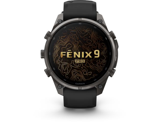 Spordikell Garmin fenix 9 47mm Pro inReach - Carbon Gray DLC Titanium with Black/Pebble Grey Silicone Band