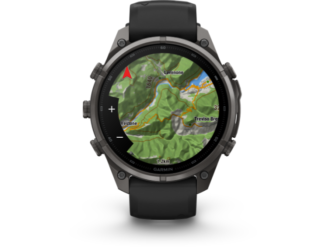 Spordikell Garmin fenix 9 47mm Pro inReach - Carbon Gray DLC Titanium with Black/Pebble Grey Silicone Band