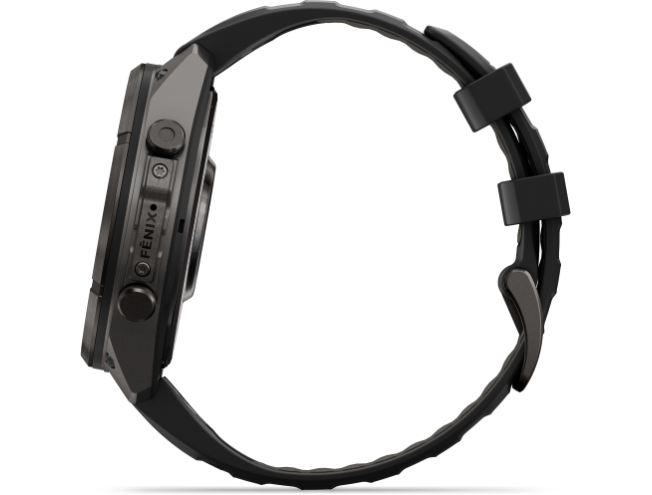 Spordikell Garmin fenix 9 47mm Pro inReach - Carbon Gray DLC Titanium with Black/Pebble Grey Silicone Band