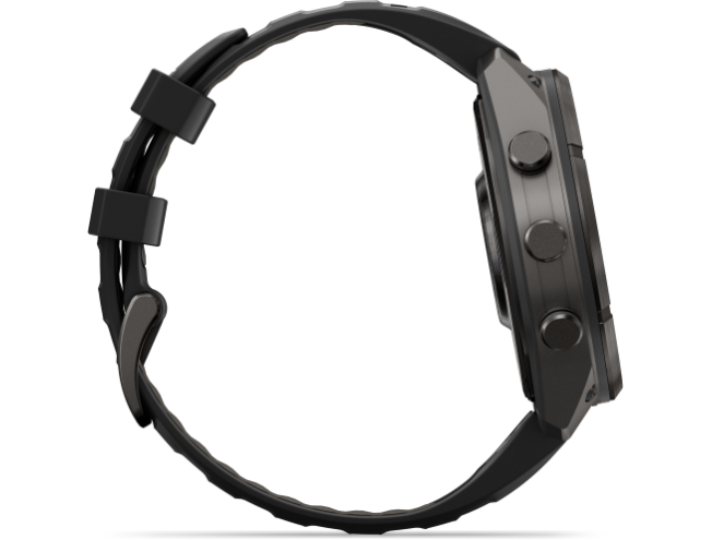 Spordikell Garmin fenix 9 47mm Pro inReach - Carbon Gray DLC Titanium with Black/Pebble Grey Silicone Band