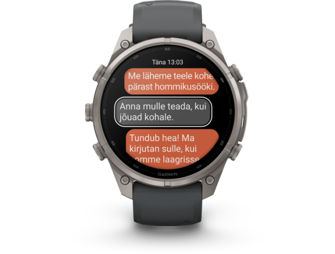 Spordikell Garmin fenix 9 47mm Pro - Titanium with Graphite/Black Silicone Band