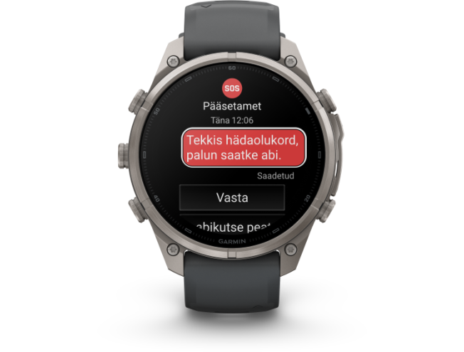 Spordikell Garmin fenix 9 47mm Pro - Titanium with Graphite/Black Silicone Band