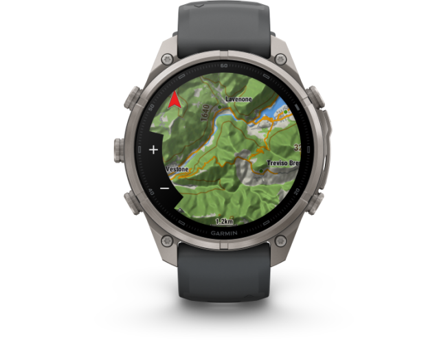 Spordikell Garmin fenix 9 47mm Pro inReach - Titanium with Graphite/Black Silicone Band
