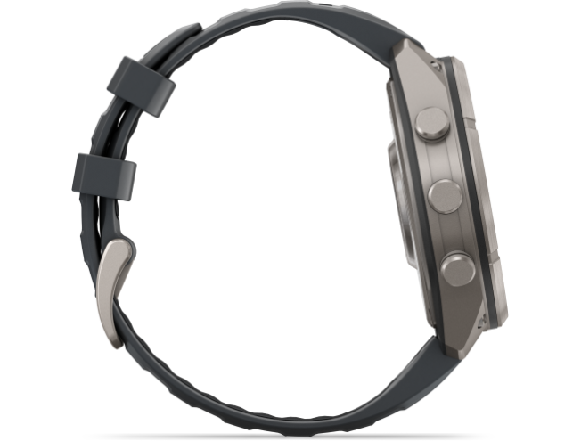 Spordikell Garmin fenix 9 47mm Pro - Titanium with Graphite/Black Silicone Band