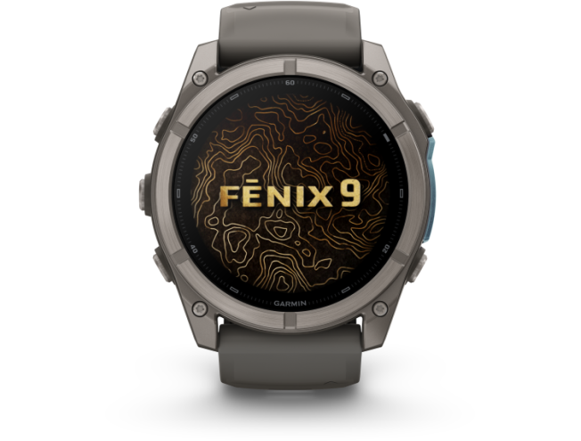 Spordikell Garmin fenix 9 51mm Standard - Titanium with Pebble Grey Silicone Band