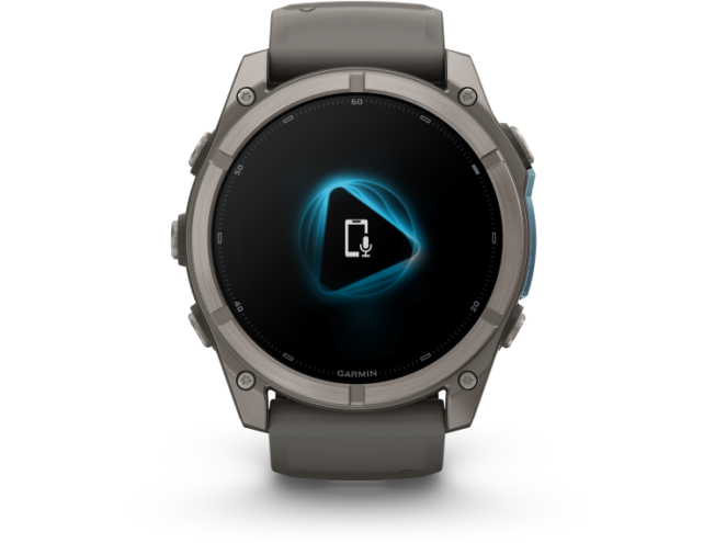 Spordikell Garmin fenix 9 51mm Standard - Titanium with Pebble Grey Silicone Band