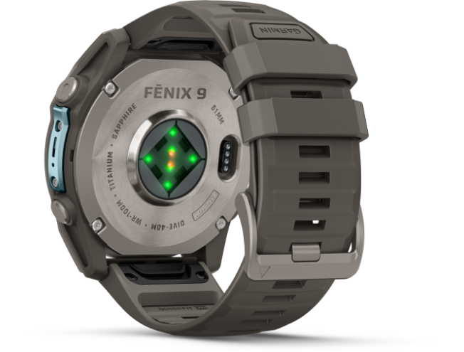 Spordikell Garmin fenix 9 51mm Standard - Titanium with Pebble Grey Silicone Band