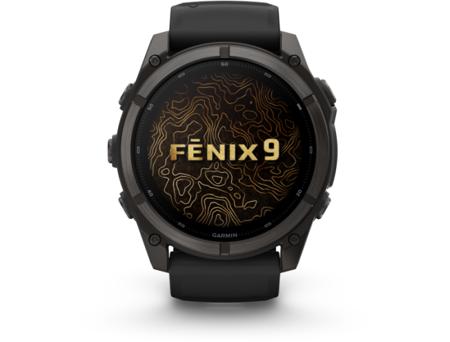 Spordikell Garmin fenix 9 51mm Standard - Carbon Grey DLC Titanium with Black Silicone Band