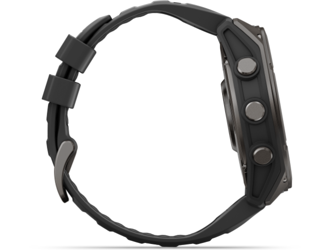 Spordikell Garmin fenix 9 51mm Standard - Carbon Grey DLC Titanium with Black Silicone Band