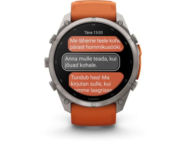 Spordikell Garmin fenix 9 51mm Pro inReach - Titanium with Autumn Orange/Spark Orange Silicone Band