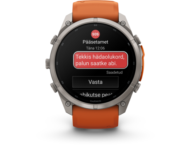 Spordikell Garmin fenix 9 51mm Pro inReach - Titanium with Autumn Orange/Spark Orange Silicone Band
