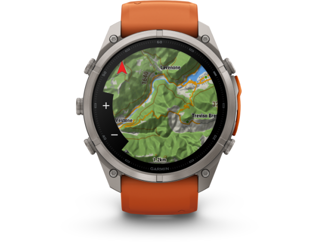 Spordikell Garmin fenix 9 51mm Pro inReach - Titanium with Autumn Orange/Spark Orange Silicone Band