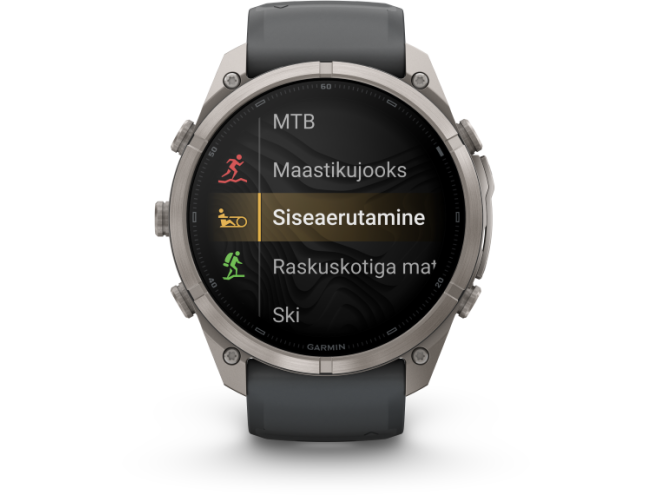 Spordikell Garmin fenix 9 51mm Pro inReach - Titanium with Graphite/Black Silicone Band