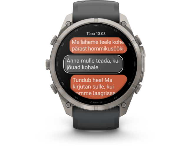 Spordikell Garmin fenix 9 51mm Pro inReach - Titanium with Graphite/Black Silicone Band