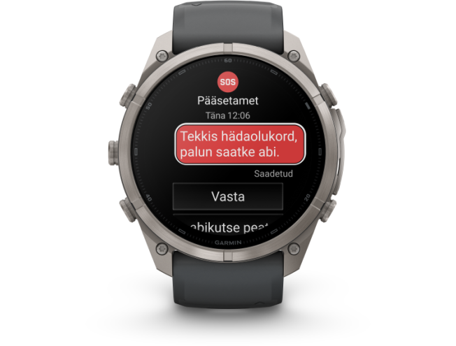Spordikell Garmin fenix 9 51mm Pro inReach - Titanium with Graphite/Black Silicone Band