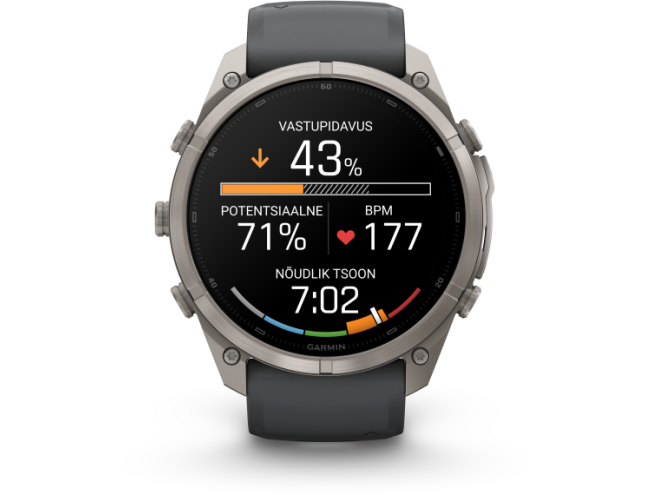 Spordikell Garmin fenix 9 51mm Pro - Titanium with Graphite/Black Silicone Band