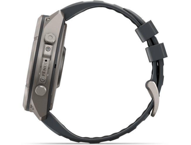 Spordikell Garmin fenix 9 51mm Pro inReach - Titanium with Graphite/Black Silicone Band