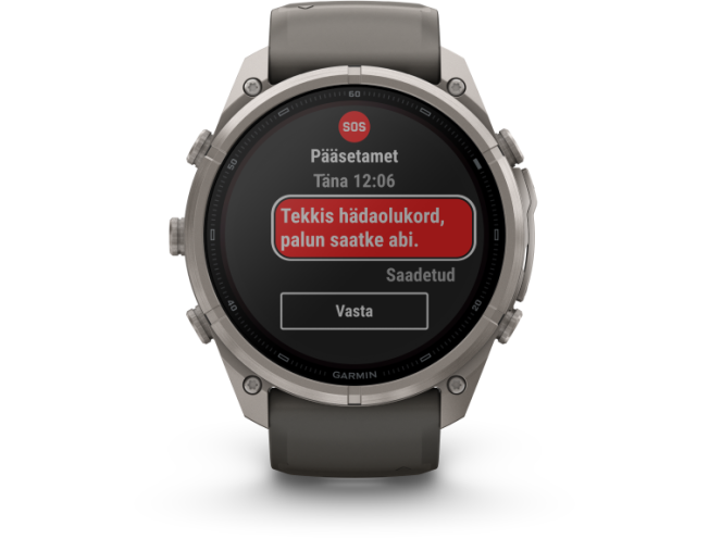 Spordikell Garmin fenix 9 51mm Pro Solar inReach - Titanium with Pebble Grey Silicone Band