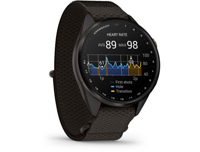 Golfikell Garmin Approach S72 43mm Carbon Gray/Heritage Bronze DLC Titanium
