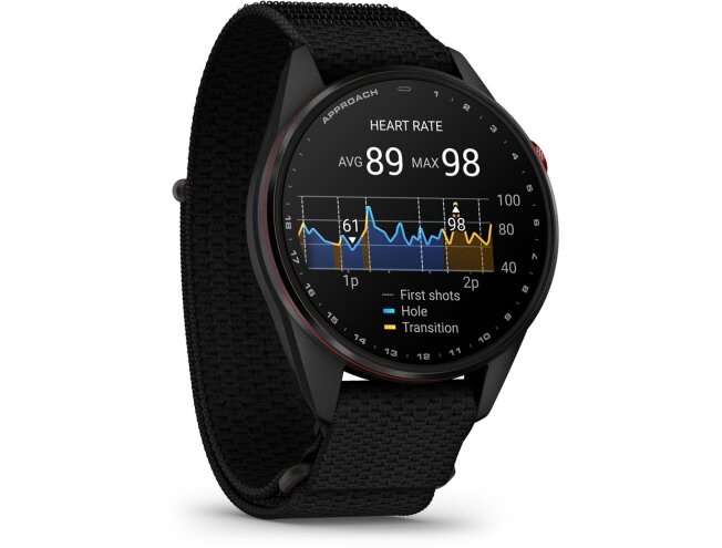 Golfikell Garmin Approach S72 47mm Carbon Gray/Red DLC Titanium