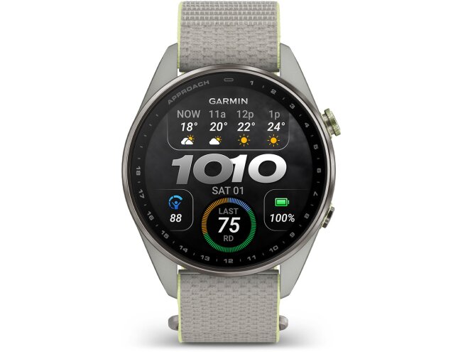 Golfikell Garmin Approach S72 47mm Silver/Citron Titanium