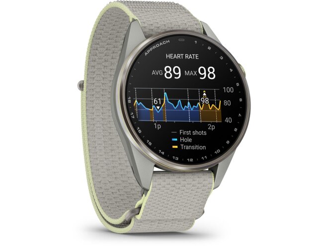 Golfikell Garmin Approach S72 47mm Silver/Citron Titanium