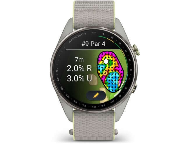 Golfikell Garmin Approach S72 47mm Silver/Citron Titanium