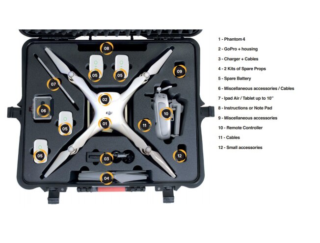HPRC DJI Phantom 4 kohver ratastega PHA4-2700W-01